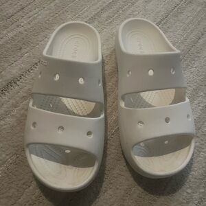 CROCS Women's Classic White Slide Sandals